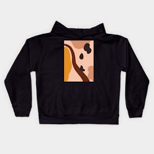 Abstract Earth Tones 6 Kids Hoodie